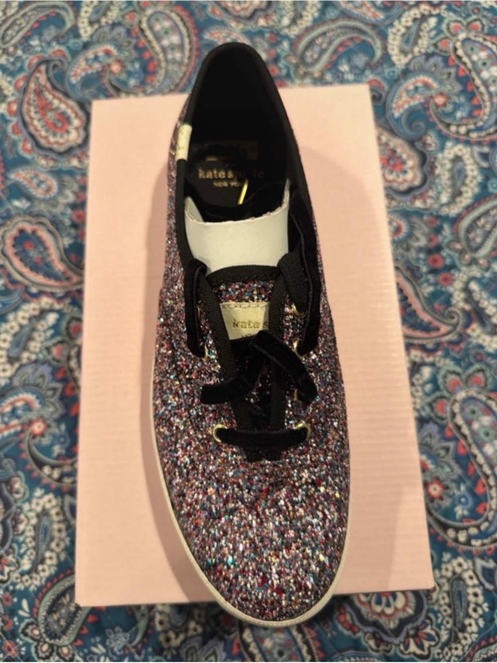 kate spade Multicolor Glitter Lace-Up Sneaker